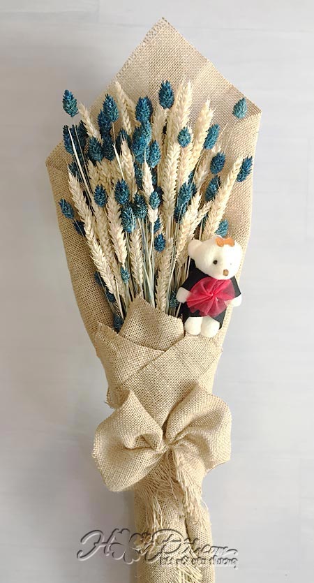 Điện hoa tươi và Quà tặng - Bó hoa lúa mạch khô & phalaris