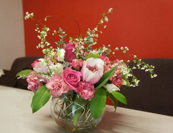 Cắm hoa đẹp với sắc hồng dịu dàng quyến rũ 15